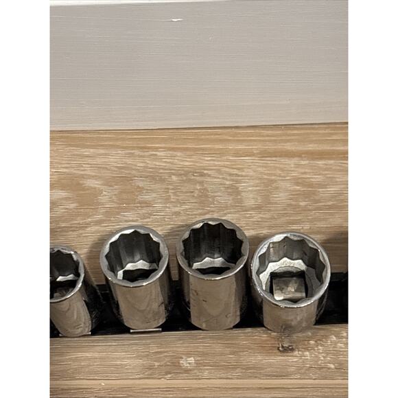 Craftsman Sockets Set Of 10 / SAE / 1/2” Drive With Organizer Made In USA - Picture 9 of 14